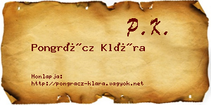 Pongrácz Klára névjegykártya