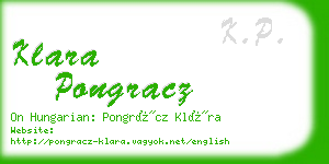 klara pongracz business card